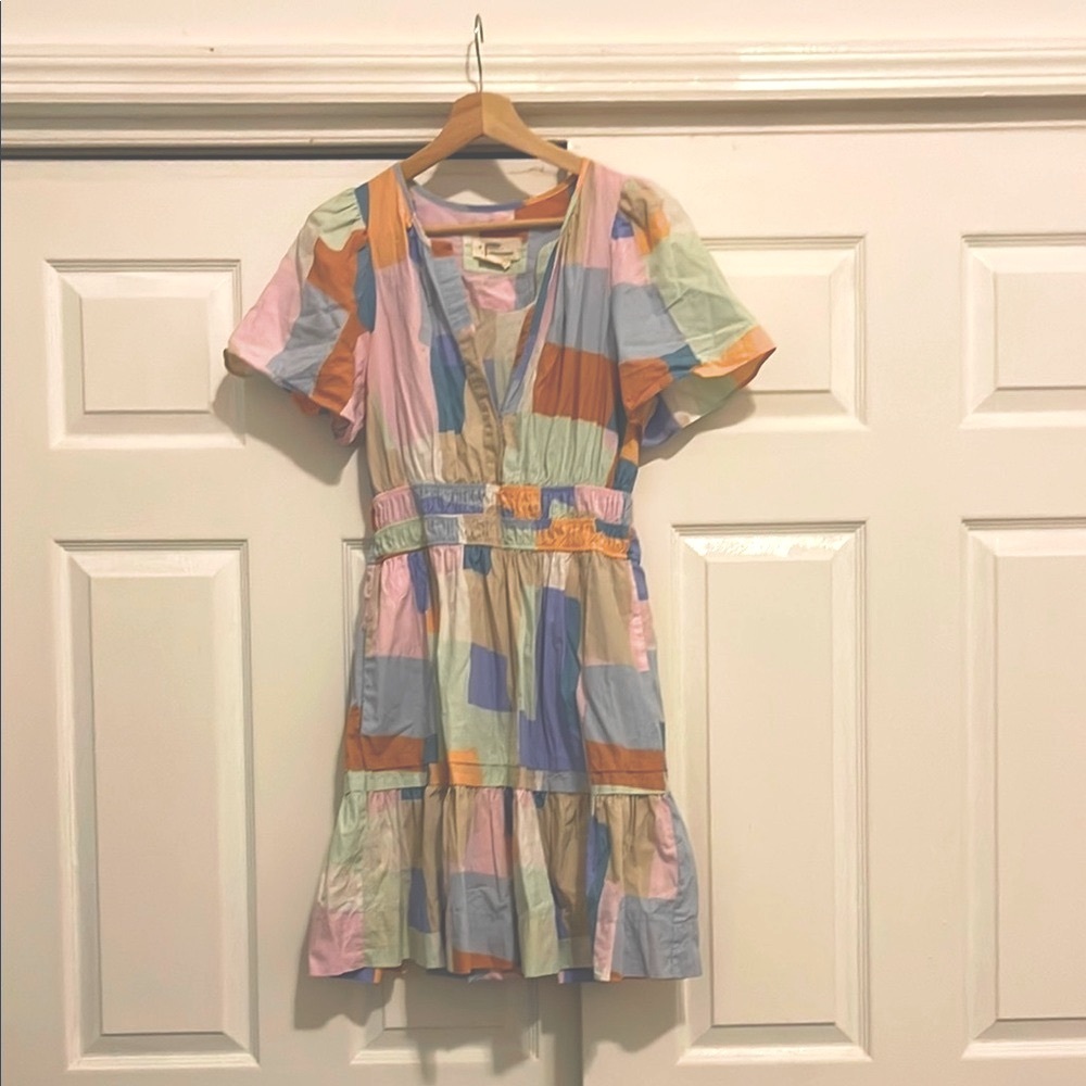 Anthropologie Multicolor Patchwork Dress
